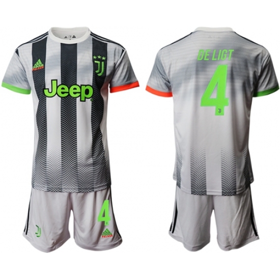 Juventus #4 De Ligt Joint Soccer Club Jersey