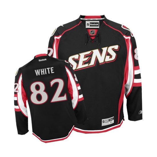 Men's Reebok Ottawa Senators #82 Colin White Authentic Black Third NHL Jersey - Ujersey