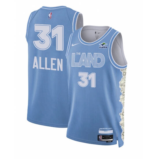 Men's Cleveland Cavaliers #31 Jarrett Allen Light Blue 2024-25 City Edition Stitched Jersey - Ujersey