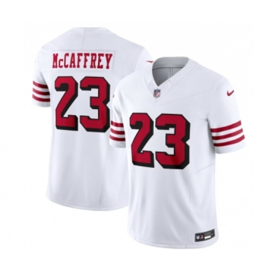 Men's Nike San Francisco 49ers #23 Christian McCaffrey New White 2023 F.U.S.E. Vapor Untouchable Limited Stitched Football Jersey - Ujersey