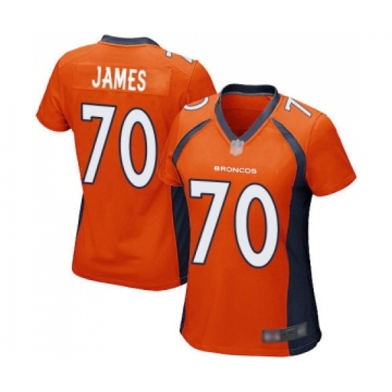 Women's Denver Broncos #70 Ja Wuan James Game Orange Team Color Football Jersey - Ujersey