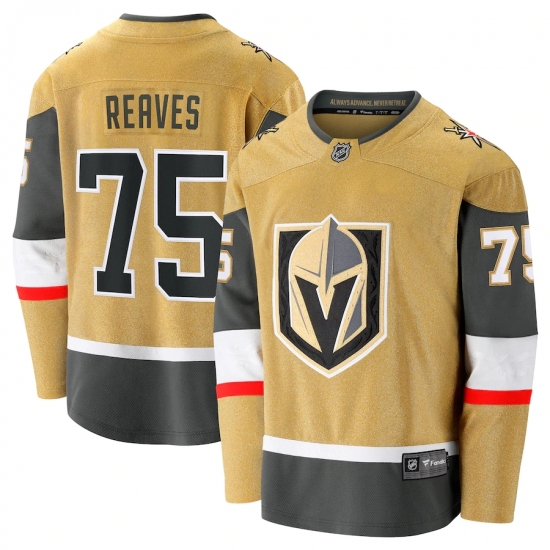 Men's Vegas Golden Knights #75 Ryan Reaves Fanatics Branded Gold 2020-21 Alternate Premier Breakaway Player Jersey - Ujersey