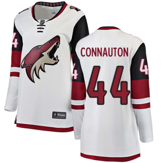 Women's Arizona Coyotes #44 Kevin Connauton Authentic White Away Fanatics Branded Breakaway NHL Jersey - Ujersey