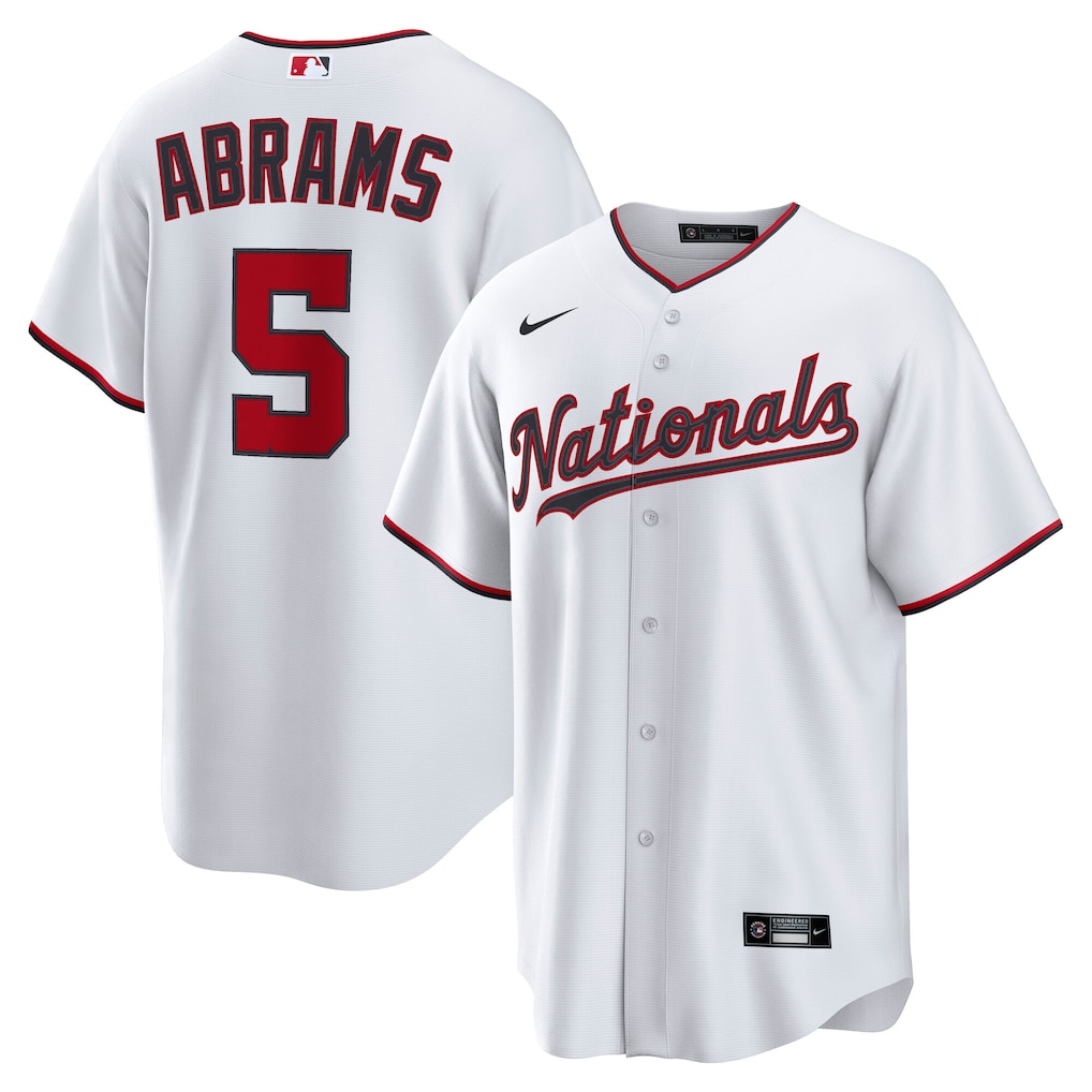 Men's  Washington Nationals CJ Abrams Nike White Home Replica Jersey - Ujersey NHL