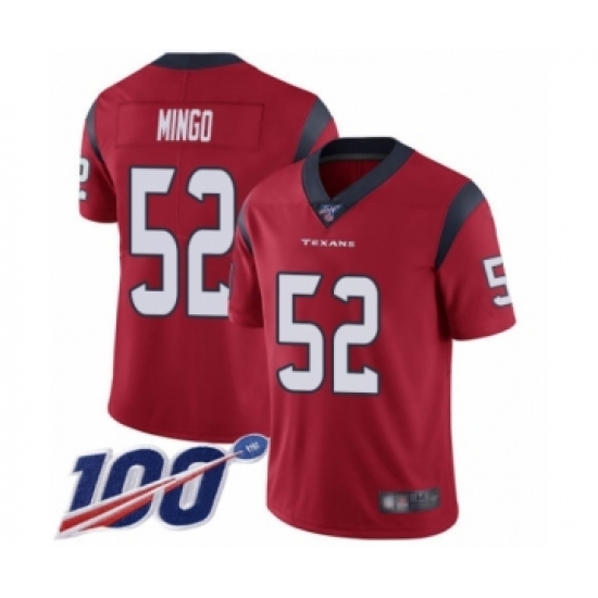 Men's Houston Texans #52 Barkevious Mingo Red Alternate Vapor Untouchable Limited Player 100th Season Football Jersey - Ujersey