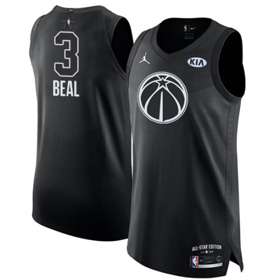 Men's Nike Jordan Washington Wizards #3 Bradley Beal Authentic Black 2018 All-Star Game NBA Jersey - Ujersey