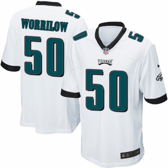Men's Nike Philadelphia Eagles #50 Paul Worrilow Game White NFL Jersey - Ujersey