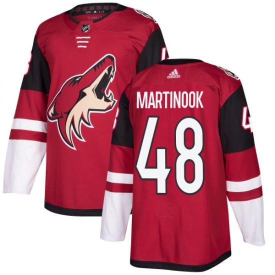 Youth Adidas Arizona Coyotes #48 Jordan Martinook Authentic Burgundy Red Home NHL Jersey - Ujersey