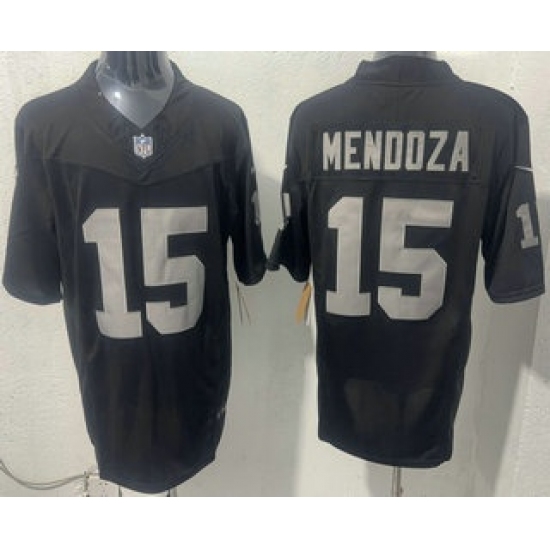 Men's Las Vegas Raiders #15 Fernando Mendoza Limited Black FUSE Vapor Jersey - Ujersey