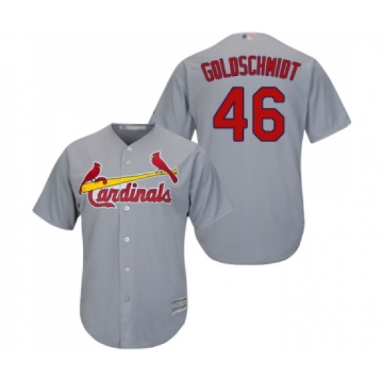 Men's St. Louis Cardinals #46 Paul Goldschmidt Grey Cool Base Stitched Baseball Jersey - Ujersey