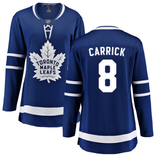 Women's Toronto Maple Leafs #8 Connor Carrick Fanatics Branded Royal Blue Home Breakaway NHL Jersey