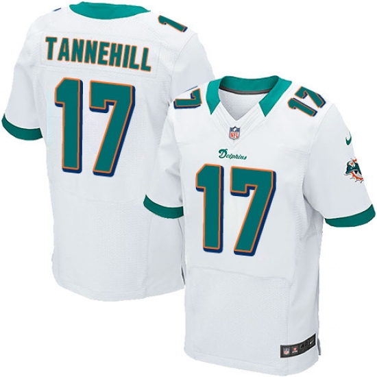 Men's Nike Miami Dolphins #17 Ryan Tannehill Elite White NFL Jersey