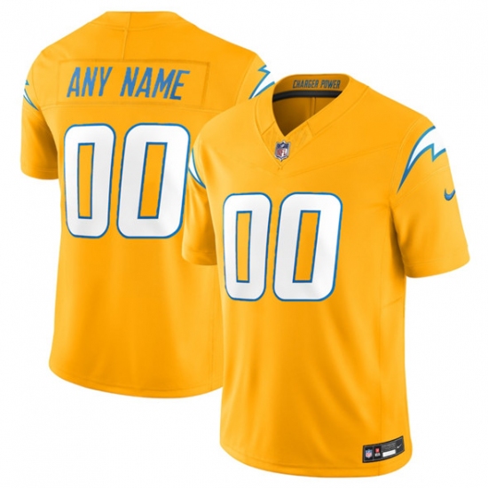 Men's Los Angeles Chargers Active Player Custom Gold 2025 F.U.S.E. Alternate Vapor Limited Football Stitched Jersey - Ujersey