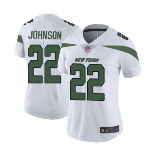Women's New York Jets #22 Trumaine Johnson White Vapor Untouchable Limited Player Football Jersey - Ujersey