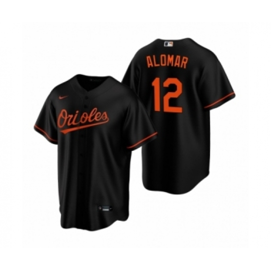 Women's Baltimore Orioles #12 Roberto Alomar Nike Black Replica Alternate Jersey - Ujersey