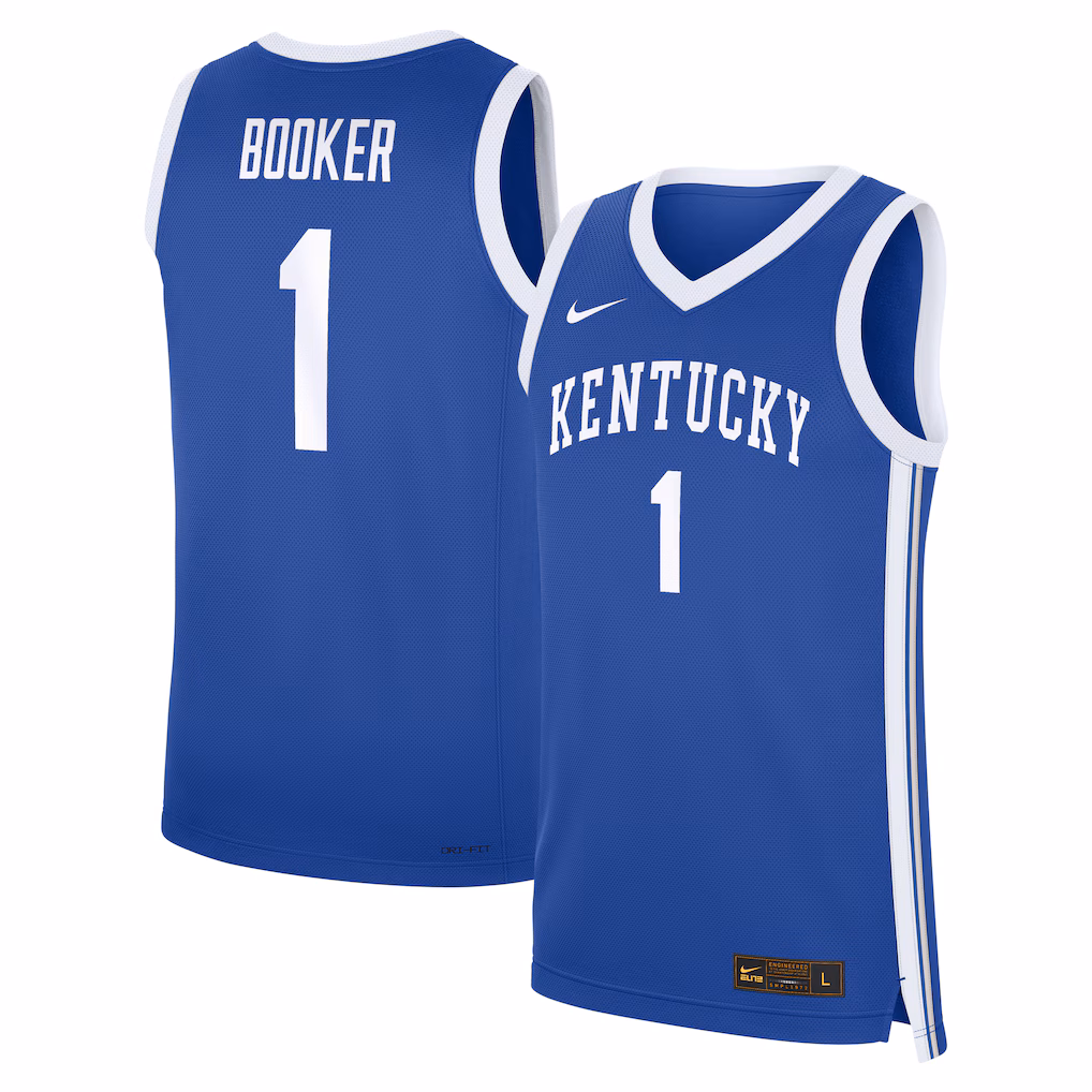 Men's Nike Devin Booker Royal Kentucky Wildcats Road Replica Basketball Jersey