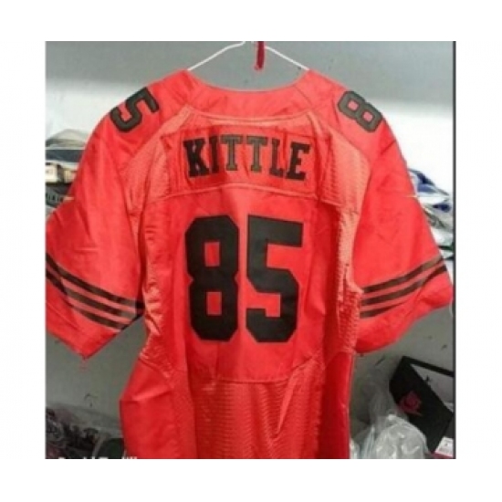 Men's San Francisco 49ers #85 George Kittle red black Jersey - Ujersey