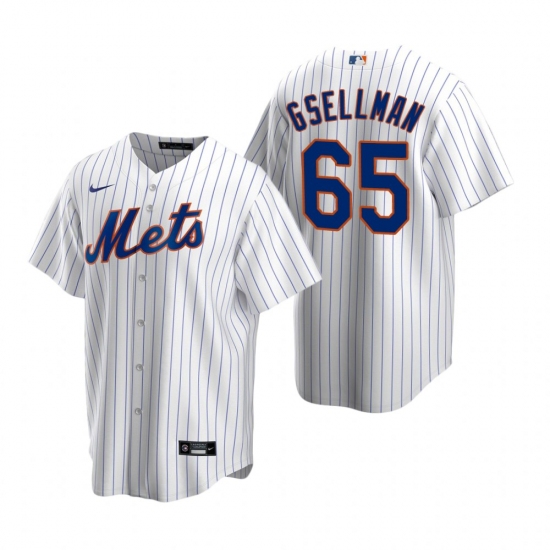 Men's Nike New York Mets #65 Robert Gsellman White 2020 Home Stitched Baseball Jersey - Ujersey