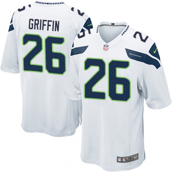 Men's Nike Seattle Seahawks #26 Shaquill Griffin Game White NFL Jersey - Ujersey