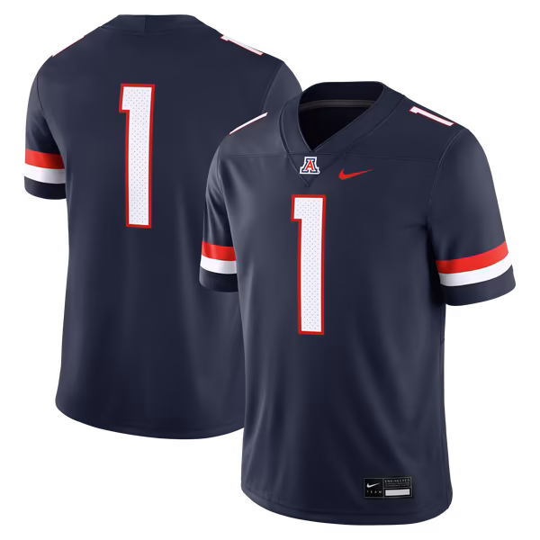 Men's Nike #1 Navy Arizona Wildcats Home Game Football Jersey