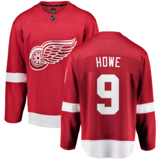 Youth Detroit Red Wings #9 Gordie Howe Fanatics Branded Red Home Breakaway NHL Jersey - Ujersey