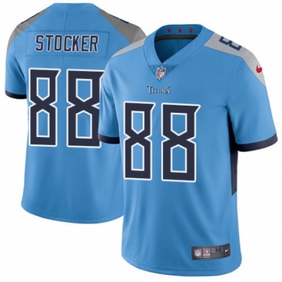 Men's Nike Tennessee Titans #88 Luke Stocker Light Blue Alternate Vapor Untouchable Limited Player NFL Jersey - Ujersey
