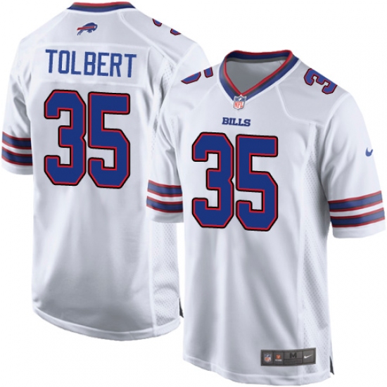 Men's Nike Buffalo Bills #35 Mike Tolbert Game White NFL Jersey - Ujersey