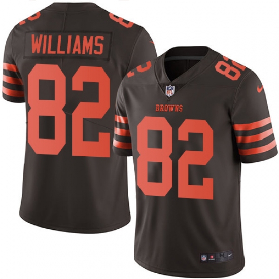 Men's Nike Cleveland Browns #82 Kasen Williams Limited Brown Rush Vapor Untouchable NFL Jersey - Ujersey