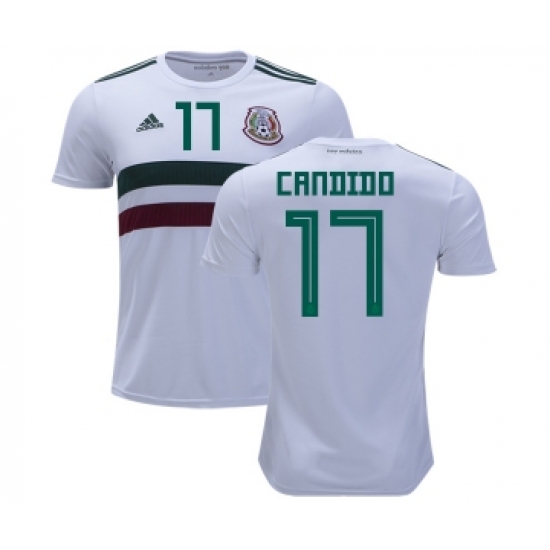 Mexico #17 Candido Away Kid Soccer Country Jersey