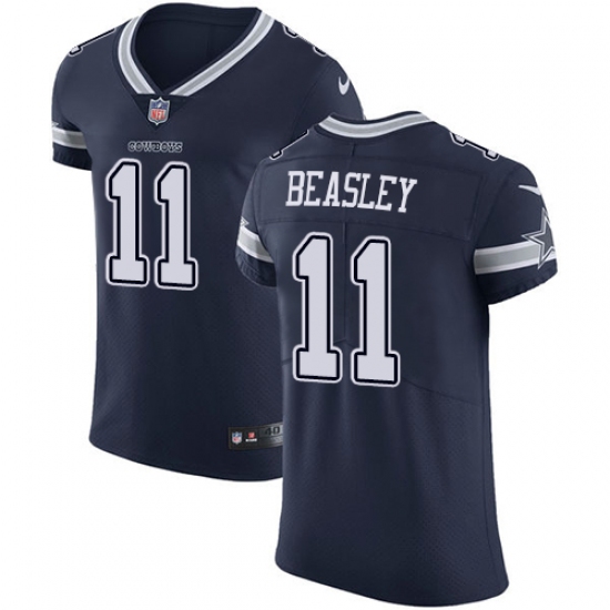 Men's Nike Dallas Cowboys #11 Cole Beasley Navy Blue Team Color Vapor Untouchable Elite Player NFL Jersey - Ujersey