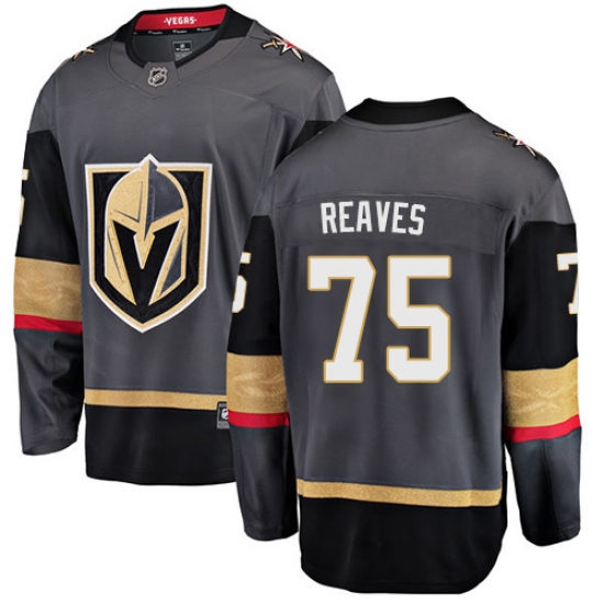 Youth Vegas Golden Knights #75 Ryan Reaves Authentic Black Home Fanatics Branded Breakaway NHL Jersey - Ujersey