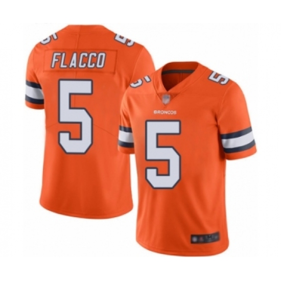 Men's Denver Broncos #5 Joe Flacco Limited Orange Rush Vapor Untouchable Football Jersey - Ujersey