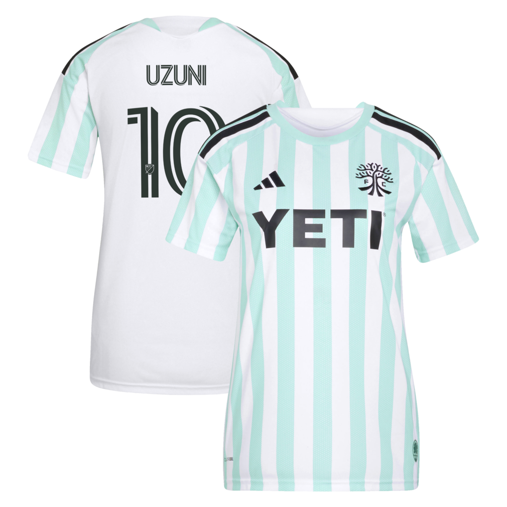 Women's Austin FC Myrto Uzuni adidas White 2026 The Rooted Kit Replica Jersey - Ujersey