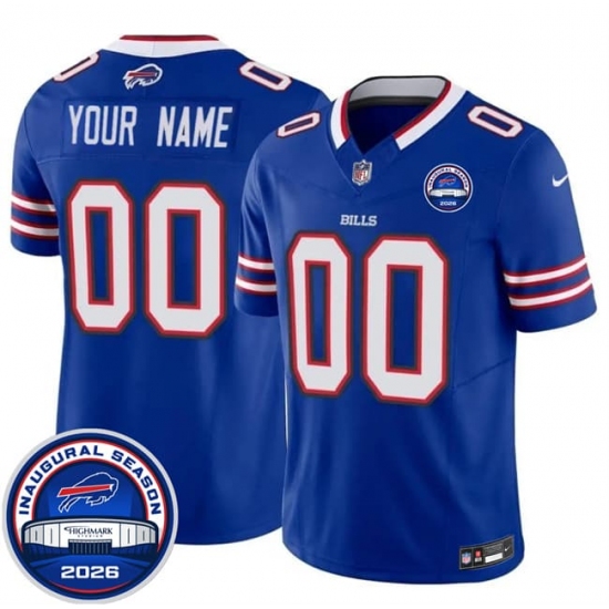 Men's Buffalo Bills Active Player Custom Blue F.U.S.E. 2026 Inaugural Season at Highmark Stadium Football Stitched Jersey - Ujersey
