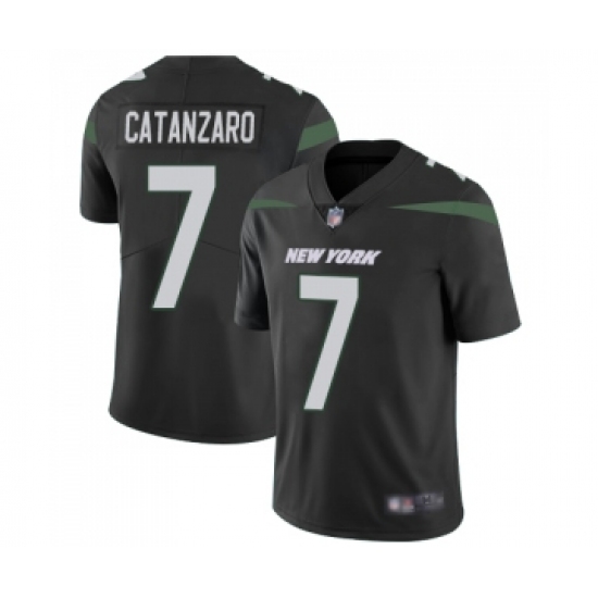 Youth New York Jets #7 Chandler Catanzaro Black Alternate Vapor Untouchable Limited Player Football Jersey - Ujersey