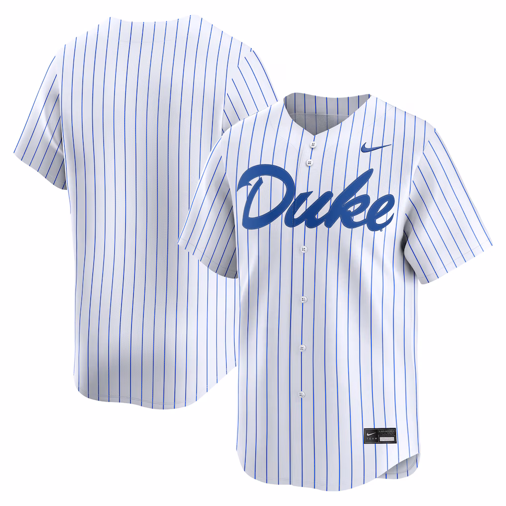 Men's Nike White Duke Blue Devils Baseball Limited Jersey - Ujersey Shop