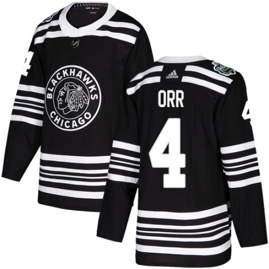 Youth Adidas Chicago Blackhawks #4 Bobby Orr Authentic Black 2019 Winter Classic NHL Jersey - Ujersey