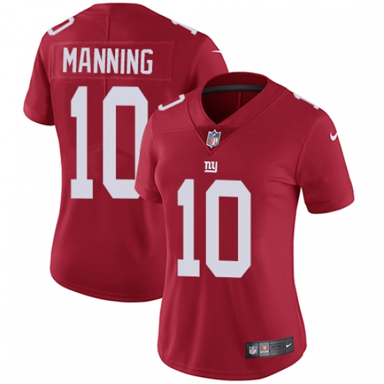 Women's Nike New York Giants #10 Eli Manning Elite Red Alternate NFL Jersey - Ujersey