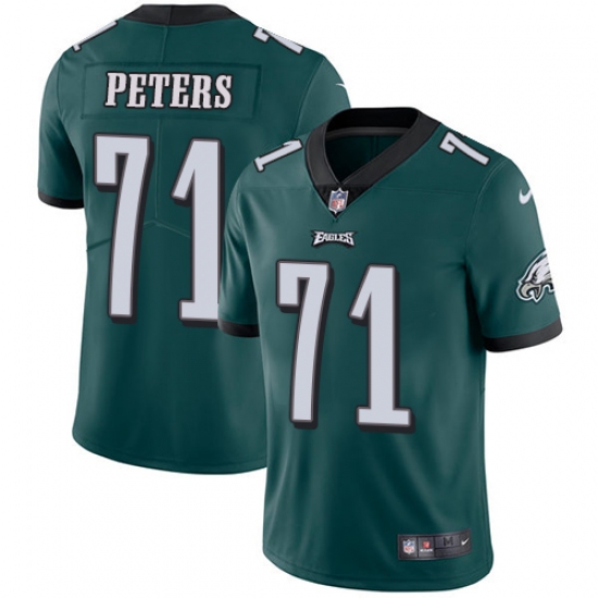 Men's Nike Philadelphia Eagles #71 Jason Peters Midnight Green Team Color Vapor Untouchable Limited Player NFL Jersey - Ujersey