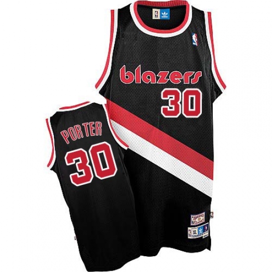 Men's Adidas Portland Trail Blazers #30 Terry Porter Swingman Black Throwback NBA Jersey - Ujersey