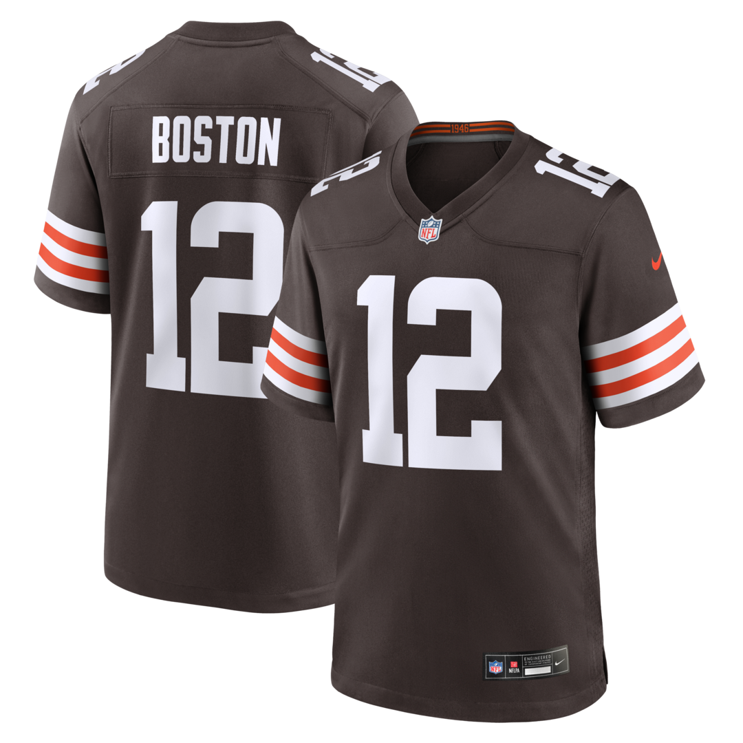 Men's Cleveland Browns Denzel Boston Nike Brown Game Jersey - Ujersey