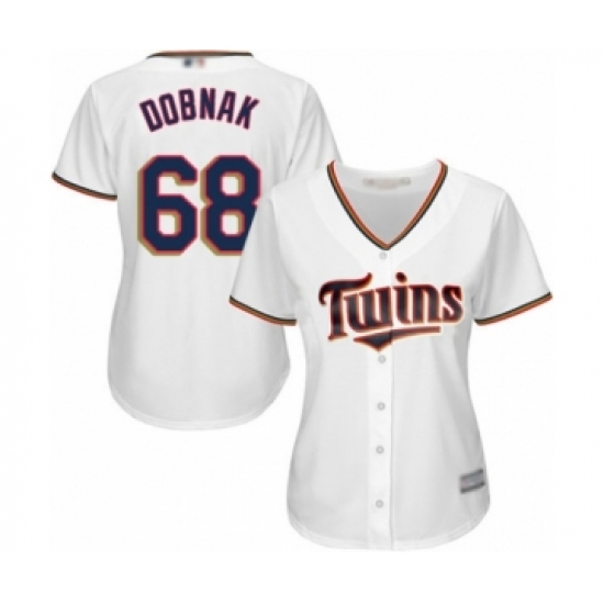 Women's Minnesota Twins #68 Randy Dobnak Authentic White Home Cool Base Baseball Player Jersey - Ujersey
