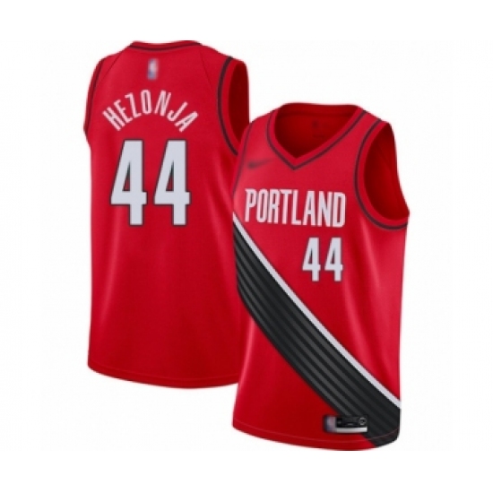 Men's Portland Trail Blazers #44 Mario Hezonja Authentic Red Finished Basketball Jersey - Statement Edition - Ujersey