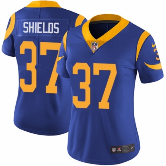 Women's Nike Los Angeles Rams #37 Sam Shields Royal Blue Alternate Vapor Untouchable Limited Player NFL Jersey - Ujersey