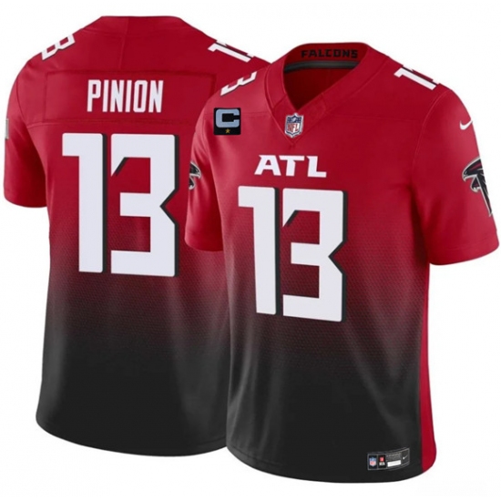 Men's Atlanta Falcons #13 Bradley Pinion Red Black 2025 F.U.S.E With 1-Star C Vapor Untouchable Limited Football Stitched Jersey - Ujersey