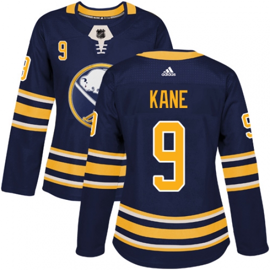 Women's Adidas Buffalo Sabres #9 Evander Kane Authentic Navy Blue Home NHL Jersey - Ujersey