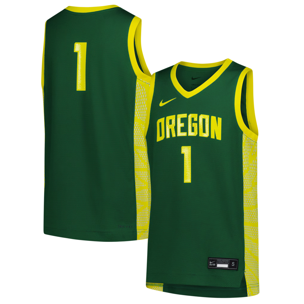 Youth Nike #1 Green Oregon Ducks Replica Basketball Jersey