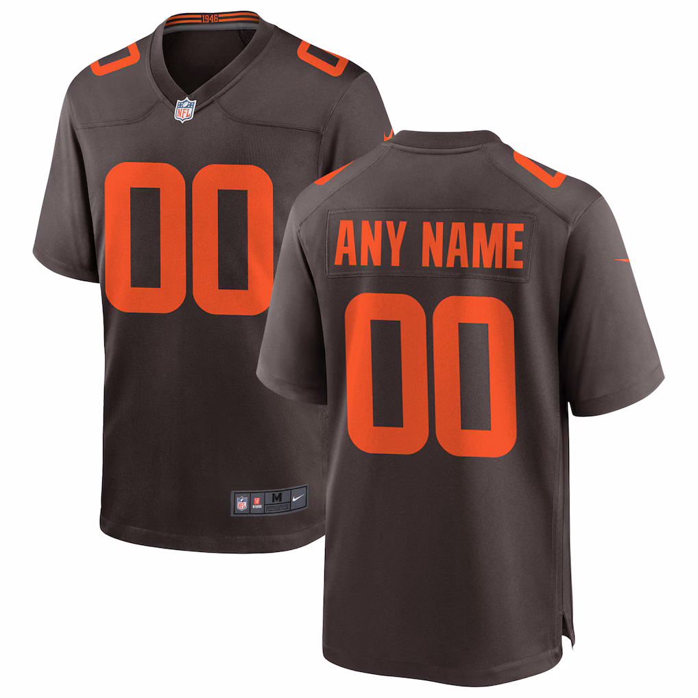Men's Cleveland Browns Nike Brown Alternate Custom Game Jersey - Ujersey Shop