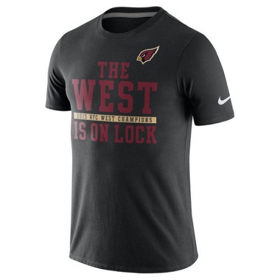 NFL Men Arizona Cardinals Nike Black 2015 NFC West Division Champions T-Shirt - Ujersey