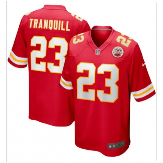 Men's Kansas City Chiefs #23 Drue Tranquill Nike Red Limited Stitched Jersey - Ujersey